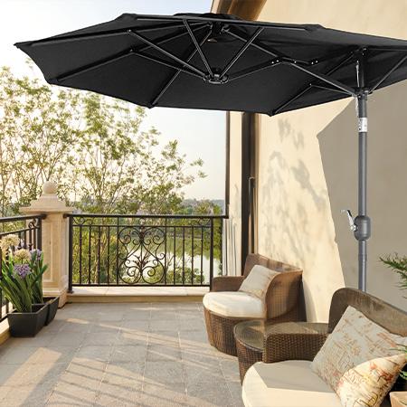 Wand-Balkon-Sonnenschirm , Anthrazit