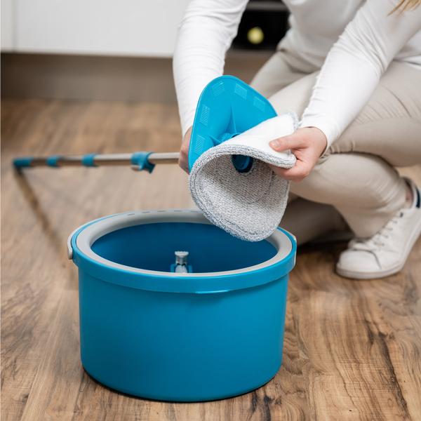 Livington Clean Water Spin Mop Frischwasser-Wischsystem inkl. Reiniger & Pads GRATIS