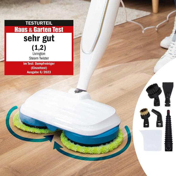 Livington Steam Twister rotierender Dampfreiniger inkl. Zubehör GRATIS